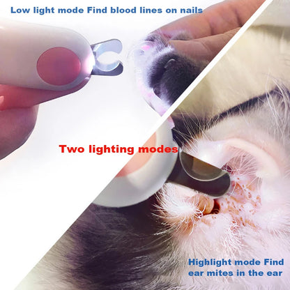 LED Pet Nail Clipper Scissors