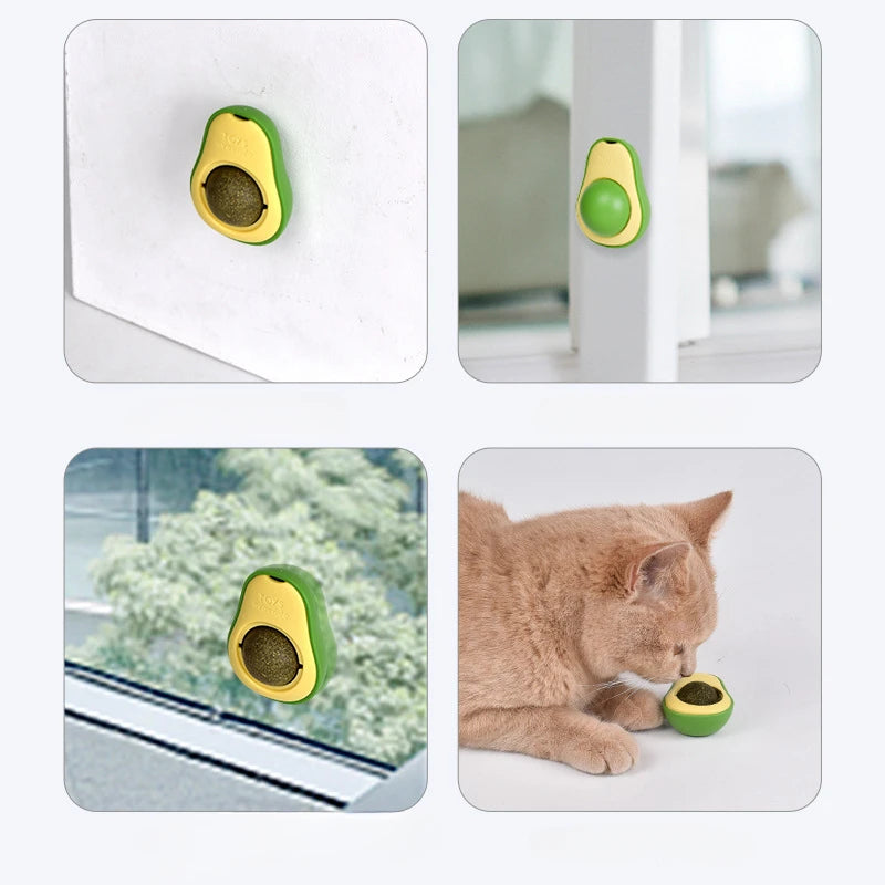 Rotatable Catnip Wall Ball Toy